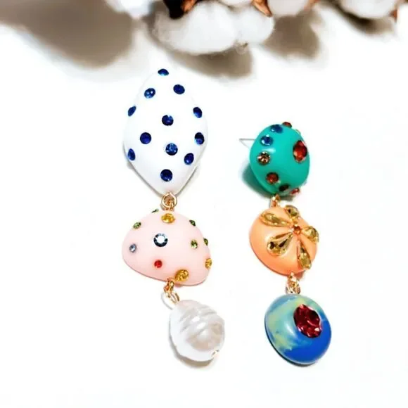 Geo dangle earrings N108 - Picture 5 of 7